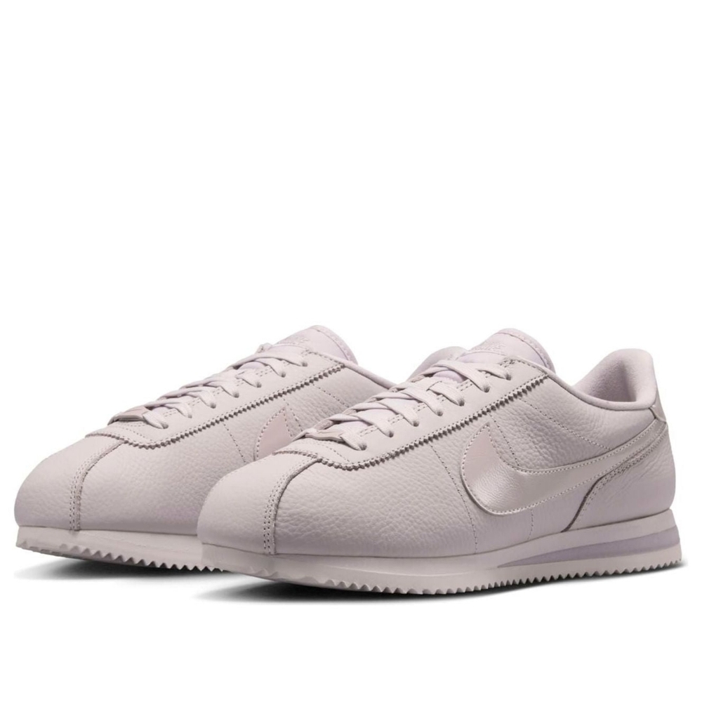 NIKE Women's Cortez 23 Premium Leather Casual Shoes In Platinum Violet